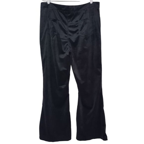 Alishebuy Women's Black Polyester 2XL Corduroy Flare Pants, NWT. - Picture 2 of 6
